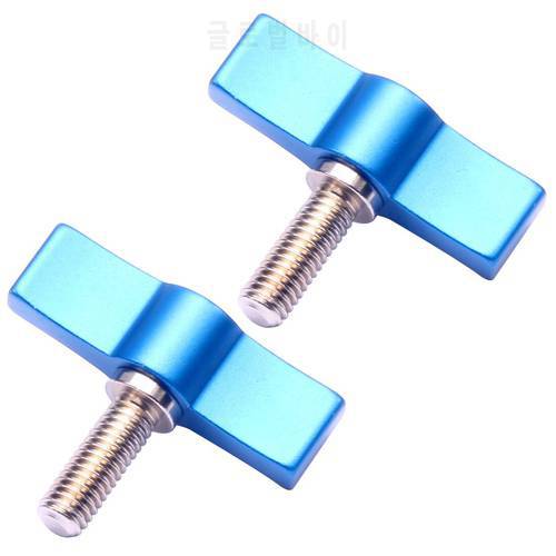 Feichao 2Pcs Stainless Steel Camera Locking Handle Screw Adjustable M6 M5 1/4 3/8 Thread L-Type T-Shape Adapter for GoPro Photo