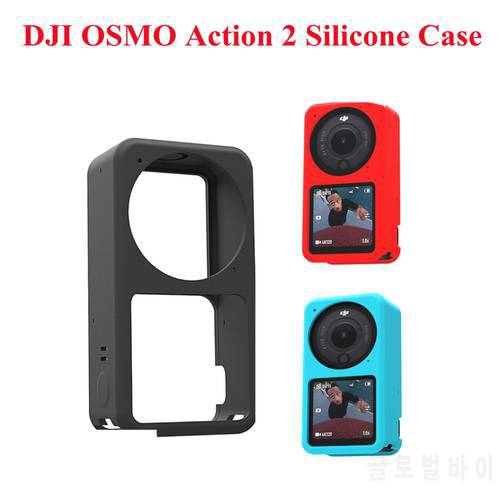 for DJI Action 2 Silicone Case Anti-Frame Shell Dust Protective Case for Action 2 Silicone Cover Sports Camera Accessories