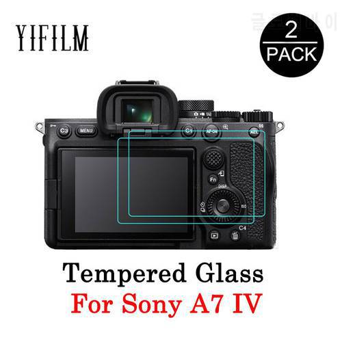 2PACK 2.5D 9H HD Clear Tempered Glass Screen Protector For Sony A7 IV Digital Camera Ultra-thin Anti-Scratch Water-proof Glass