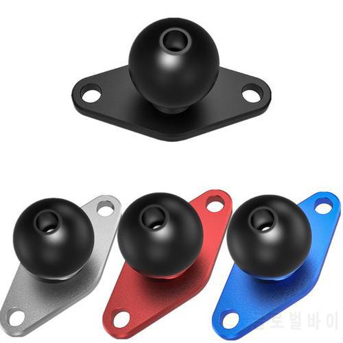 Aluminum Alloy Motorcycle Fixing Stand Bracket Plate Rubber Ball Head Adapter for Mobile Phone GPS Navigation Devices