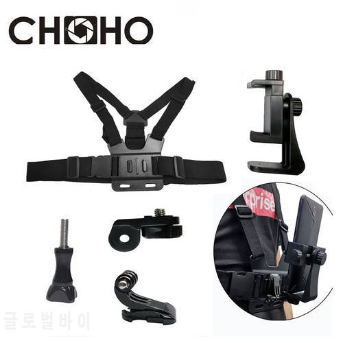 Adjustable Phone Clip Holder Mobile Phone Chest Mount Harness Strap Holder Cellphone live stream Vlog for iPhone Xiaomi Huawei