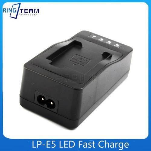 LP E5 Lithium Battery Cameras 450D 500D 1000D 2000D Kiss X2 X1 T1i Xs Xsi F Suitable For Canon LP-E5 Battery LED Fast Charge