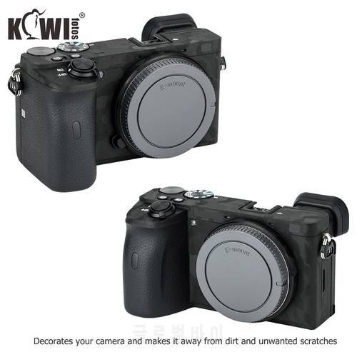 KIWIFOTOS Anti-Slide Lens Hood Protective Skin Film Kit For Sony a6600 3M Sticker Camera Portable Bag Accessories Matrix Black
