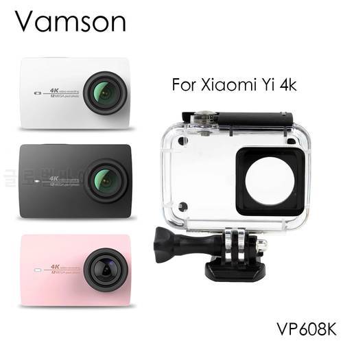 Vamson 60M Waterproof Case for xiaomi yi 4K Lite Action Camera Protective Diving Underwater Housing Shell Cover Accessory