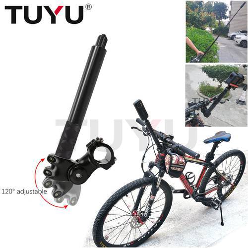 TUYU Motorcycle Bike Camera Holder Handlebar Bracket Stand For GoPro MAX & Insta360 One R X2 Invisible Selfie Stick Accessory