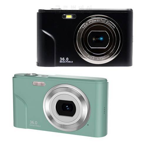 36MP Professional Digital Camera 1080P HD Digital Zoom Selfie Camera 16x Zoom LCD Video Camcorder Portable Handheld Camera