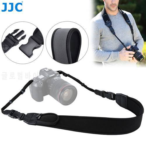 JJC 7mm Thick Soft Camera Neck Shoulder Strap Belt Strap Quick Release for Canon EOS R RP R5 R6 M50 Mark II 1000D 2000D 50D 6D