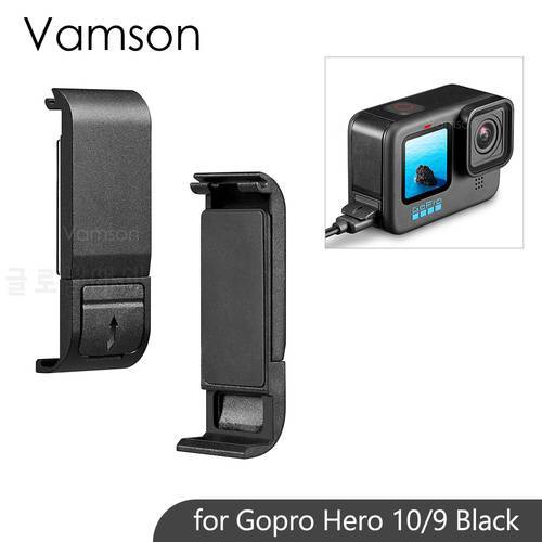 Vamson for GoPro 11 Accessories Set Flip Battery Side Cover Removable Lid Charg Port Side Case for GoPro Hero 10 9 Camera VP659K