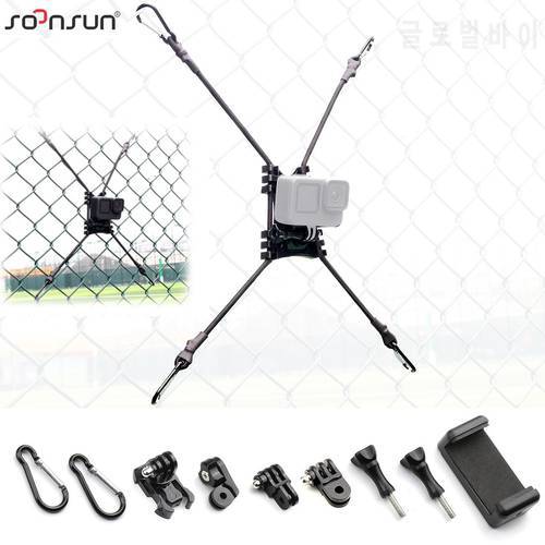 SOONSUN Fence Mount for GoPro Hero Chain Link Fence Backstop Mount Accessories for Softball Baseball Tennis Games Paddle Board