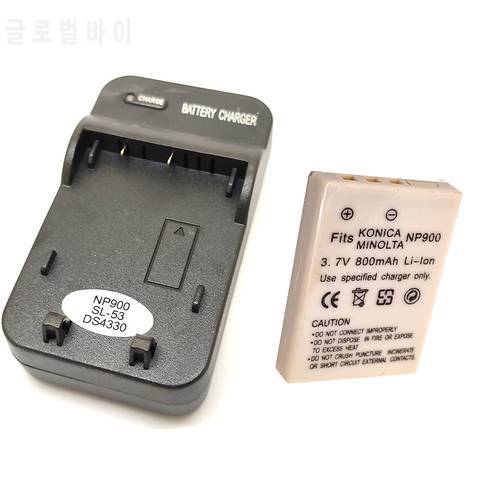 NP900 NP-900 Battery + Charger FOR KONICA MINOLTA DiMAGE E40 E50 DC C500 DC E43 DC E63 SL4 SL5 SL6 SL43 DM-7362 5331 6331 DP4200
