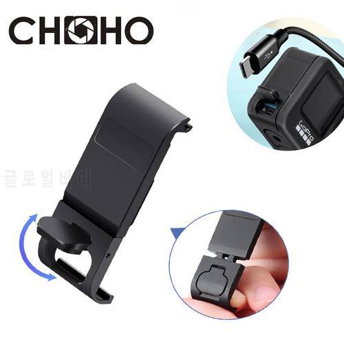 For GoPro 9 10 11 Aluminium Side Cover Alloy Rechargeable Replacement Battery Lid Door Cover For Go Pro Hero 9 10 Accessories