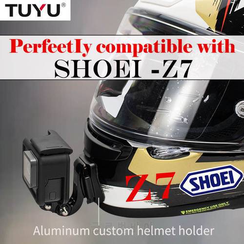 TUYU Z7 Premium Customized Motorcycle Helmet Aluminium Chin Mount for SHOEI Z7 Z8 X14 for GoPro hero 10 Insta360 DJI Accessories