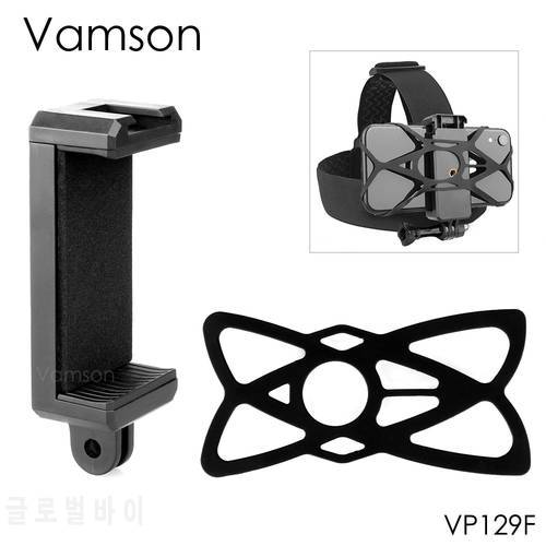 Vamson with 1/4 Screw Hole Universal Mobile Phone Holder for Tripod Headband Fix Mount for iPhone Xiaomi Samsung Huawei VP129F
