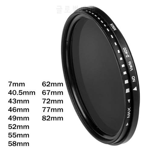 ND2 to ND400 Slim Fader Variable Neutral Density FilterWaterproof Multi Coated ND Filter for Camera Under Strong Light