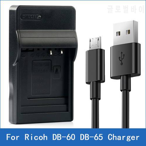 DB-60 DB-65 BJ-6 Camera Battery Charger for Ricoh Caplio R3 R30 R4 R40 R5 G600 G700 G800 GX200 GX100 WG-M1 GR Digital II III IV