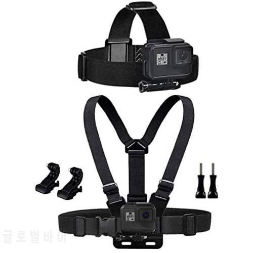 Quick Release Chest Mount Harness Chesty Head Mount Strap Kit for GoPro Hero 9/8/7/6/5/4, DJI OSMO Action Insta360 One X X2 R