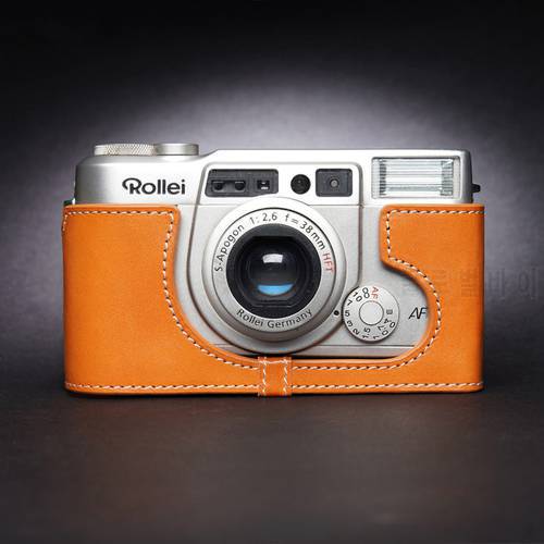Design for Rollei AFM35 Fujifilm Klasse W Klasse S camera Handmade Genuine Leather Camera case Half Cover Bag