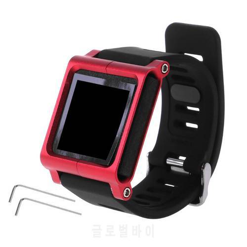KX4A Smart Aluminum Metal Watch Band Wrist Kit Cover Case For Apple iPod Nano 6 6th