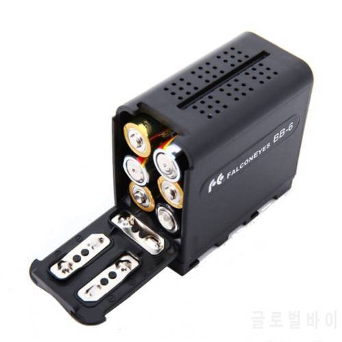 BB-6 Battery Case Pack Battery Holder Power as NP-F NP-970 Series Battery for LED Video Light Panel / Monitor