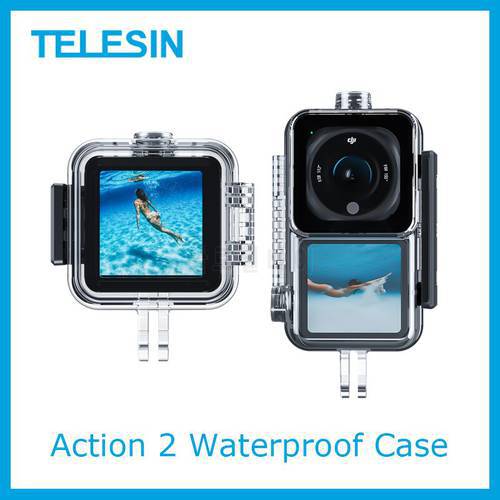 DJI Action 2 Waterproof Case for Telesin Water resistance up to 45 meters deep High-strength glass lens clearer vision in stock