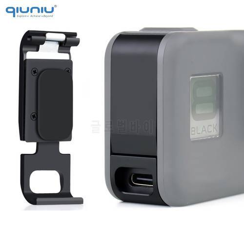QIUNIU Battery Side Cover for GoPro Hero 8 Black Removable Aluminum Battery Side Door Replacement for GoPro 8 Accessories