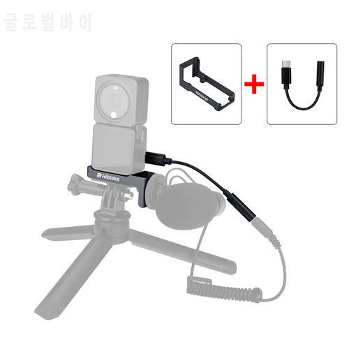 Aluminum Alloy Cold Shoe Extension Microphone Adapter Cable for DJI Action 2 Action Camera Accessories