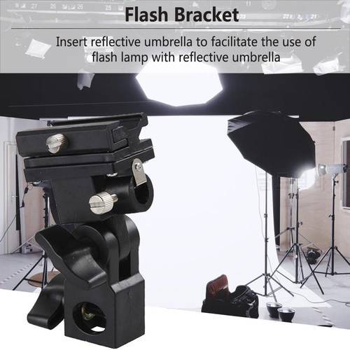 Swivel Flash Hot Shoe Umbrella Holder Light Bracket Stand Mount Adapter For Studio Light Type B