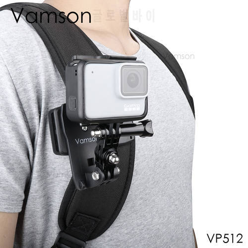 Vamson for Gopro9 360 Rotation Back Clip Backpack Installation Fixing Accessories for GoPro Hero 10 9 8 7 6 5 for Yi 4K VP512