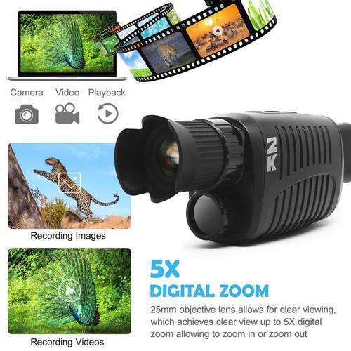 New 2K 1080P Full HD Infrared Night Vision Device Dual Use Monocular Camera 4X Digital Zoom Telescope For Outdoor Travel Hunting