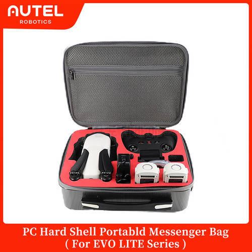 Autel Robotics EVO LITE Series PC Hard Shell Portabld Messenger Bag Waterproof Shell Handle Black Battery Drone Case for LITE