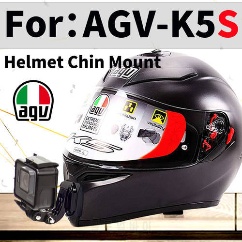 TUYU Aluminium Chin Mount AGV-K5S K5 Customized Motorcycle Helmet for GoPro Max hero 10 Insta360 X2 R DJI sj4000 Accessories