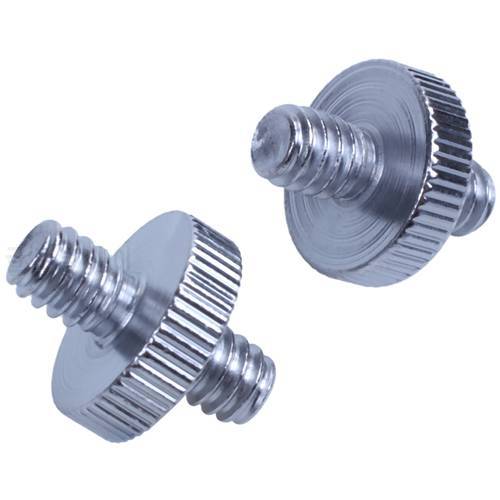 5 Pieces 1/4 inch Male to 1/4 inch Male Threaded Screw Adapter for Camera Cage/Shoulder Rig/Tripod/Socket Studio/Lighting Equipm