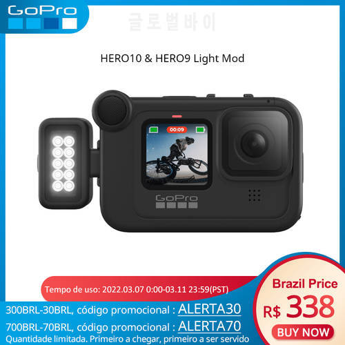 Original GoPro HERO10 Black Light Mod For HERO 9 Waterproof LED Gopro Hero 10/ 9 / 8 Black Camera Accessories Light Mod