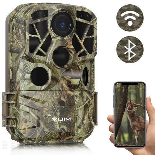 VIJIM Outdoor Hunting Camera 4K HD Video Wifi Wildlife Camera Waterproof Monitoring Cam Night Vision Photo With 16G Memory Card