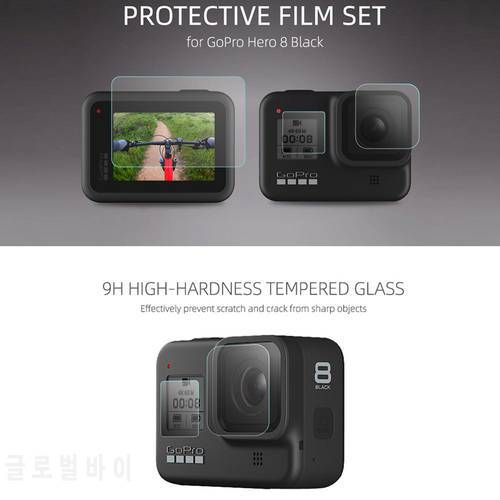 Screen Protective Film For Sunnylife GoPro Hero 8 Tempered HD Clear Film Display Cover Explosion-proof Screen Protector R30