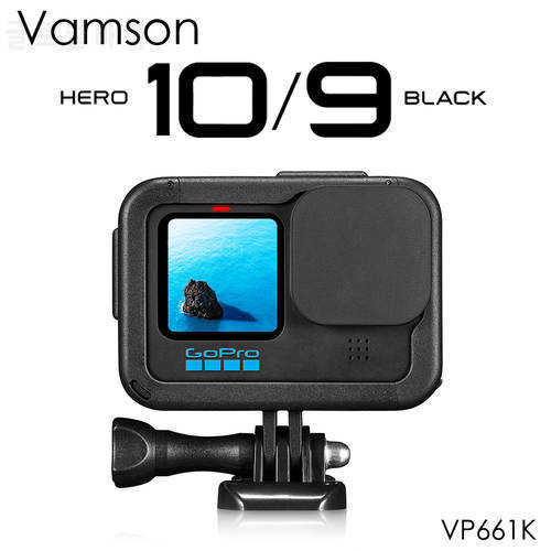 Vamson for GoPro Hero 10 9 Action Camera Protective Frame Case Housing Cover with Double Cold Boots for GoPro 10 9 Accessories