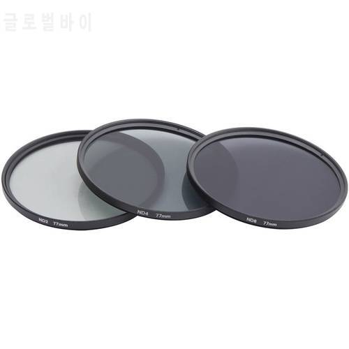 Neutral Density ND 2 4 8 Lens Filter Circular Protective 37 43 49 52 55 58 62 67 72 77 82mm Variable ND 3 IN 1 for nikon Canon