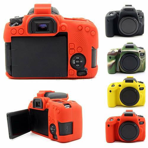 4 Colors Silicone Cover Camera Case Skin Bag Protector Armor For Canon EOS 77D Top