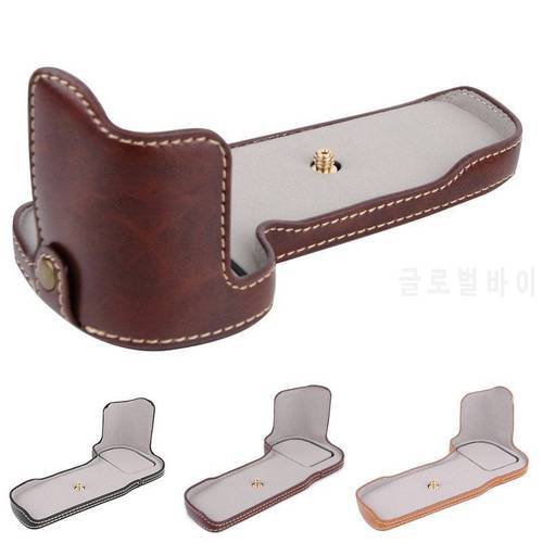 Leather Camera Case Base Half Cover For Canon EOS 5D Mark III IV 5D3 5D4 New Body Bottom Shell