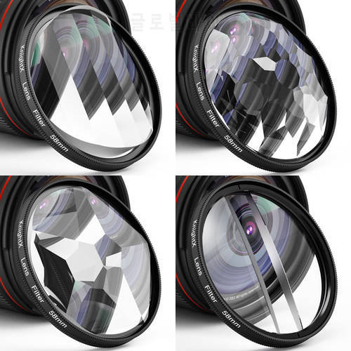 KnightX Prism Filter Camera Glass 58MM 77mm Kaleidoscope Photography foreground blur film and television props SLR accessories