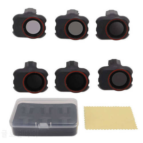 6 in 1 Drone Lens Filter Set Optical Glass UV CPL ND 4 8 16 32 PL Lens Filter for DJI Mini / Mini 2 / Mini SE