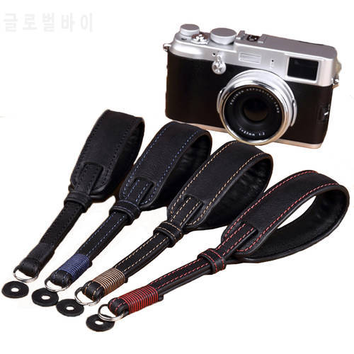 Original Handmade Genuine Leather Camera Wrist Strap Lanyard Mirrorless DC Wristband for Sony ILCE-A7SM2 A6300 Fuji XT10 XPRO2