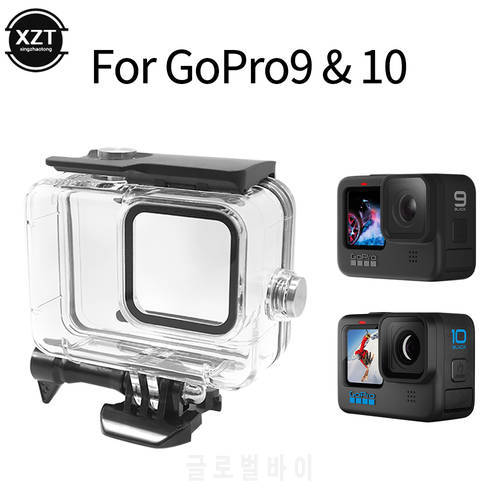 For Go Pro Hero 10 9 for Gopro10 9 Black Accessories Waterproof Case Diving Housing Cover Protective Shell Underwater Box