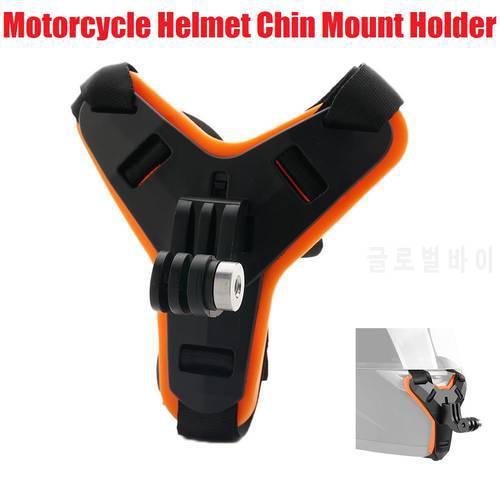Helmet Strap Mount Chin Stand Holder Motorcycle Action Sports Camera Full Face Holder Accessory For GoPro Hero 9 8 7 6 5 4 3 Yi