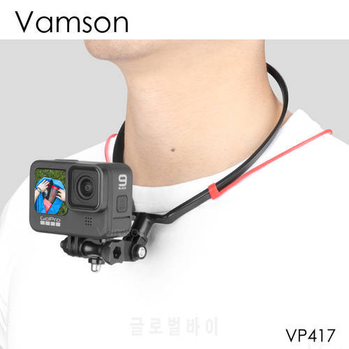 Vamson Neck Hold Mount Lanyard Strap for GoPro Hero 11 10 9 8 Insta360 X3 X2 Camera for iphone Smartphone Bracket Accessories