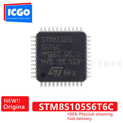 (1piece)100% original STM8S105S6T6C 16MHz/32KB MCU LQFP44 NEW