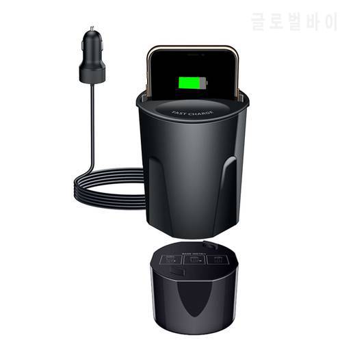 RISE-Fast Wireless Car Charger Cup For Samsung S10/S9/S8/Note10 10W Qi Wireless Charging Car Cup For Iphone 11Pro/Xs Max/Xr/8