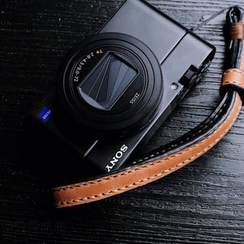 hand-woven cowhide Camera wrist band for Mirrorless Digital Camera Leica Canon Fuji Nikon Olympus Pentax Sony