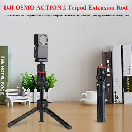 Tripod for DJI Action 2 Camera Extension Pole Rod Tripod Handheld Selfie Sticks for Action 2 Sports Accessories