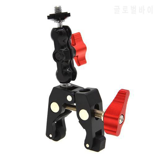 Multi-function Ball Head Clamp Ball Mount Clamp Magic Arm Super Clamp Photography Accessories with 1/4 Thread for Cameras, LEDs,